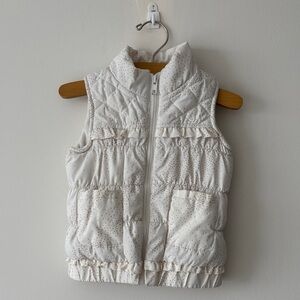 The Children's Place White Polka Dot Quilted Vest